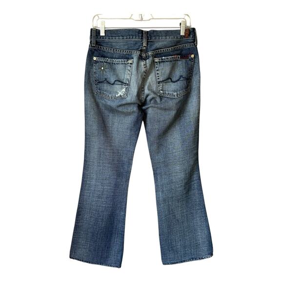 7 For All Mankind X Great China Wall Studded Women's Crystal Flare Leg Jeans - Picture 2 of 4